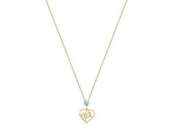 Collier maman-collier mère-collier coeur-cadeau pour une mère-pendentif coeur-cadeau pour elle-coeur doré-coeur chic-cadeau fête des mères-collier amour