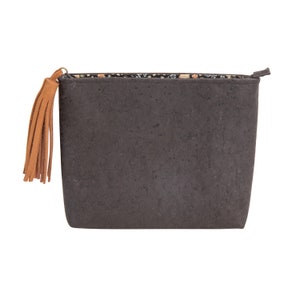 Bolsa negra-Bolso de corcho-Bolso de embrague-Bolso ecológico-Bolsa de oro-Bolso de corcho-Raya marrón-Regalo de dama de honor-Bolsa de noche-Bolso chic-Bolso chic