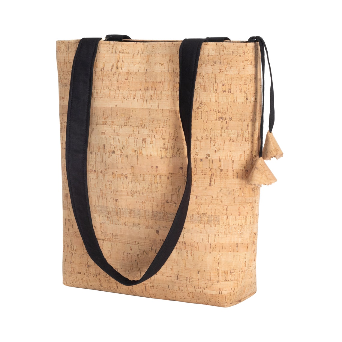 Cork Tote Bagcork Shoulder Bagvegan Leatherlarge Totecork Etsy