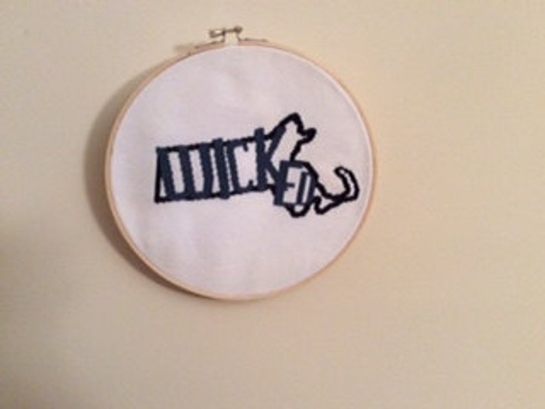Wicked Massachusetts Boston Cross Stitch Etsy