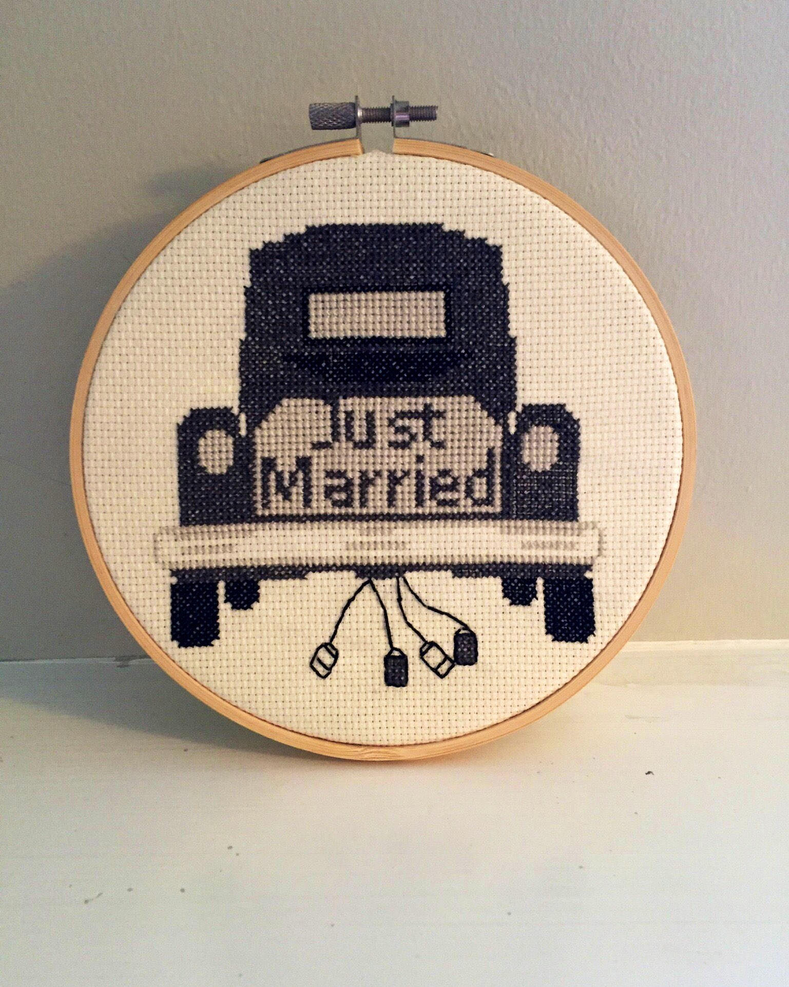 Just Married Crossstitch Pattern Etsy