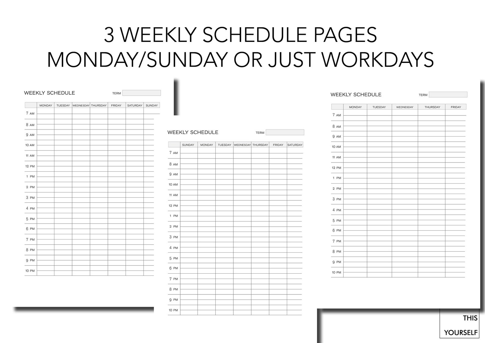 Printable Student Planner of 35 Pages. Printable Academic Etsy