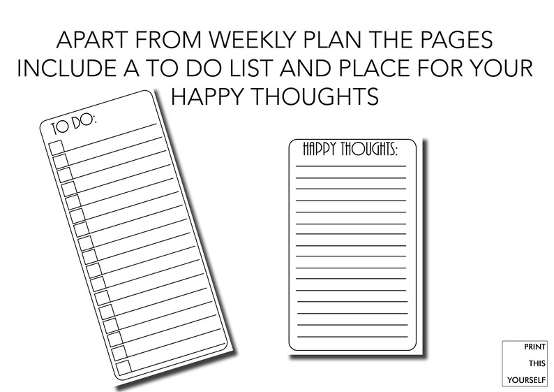 Positive mindset weekly planner. Printable weekly planner. Weekly positive mindset planner. Positive printable planner gift for her. image 7