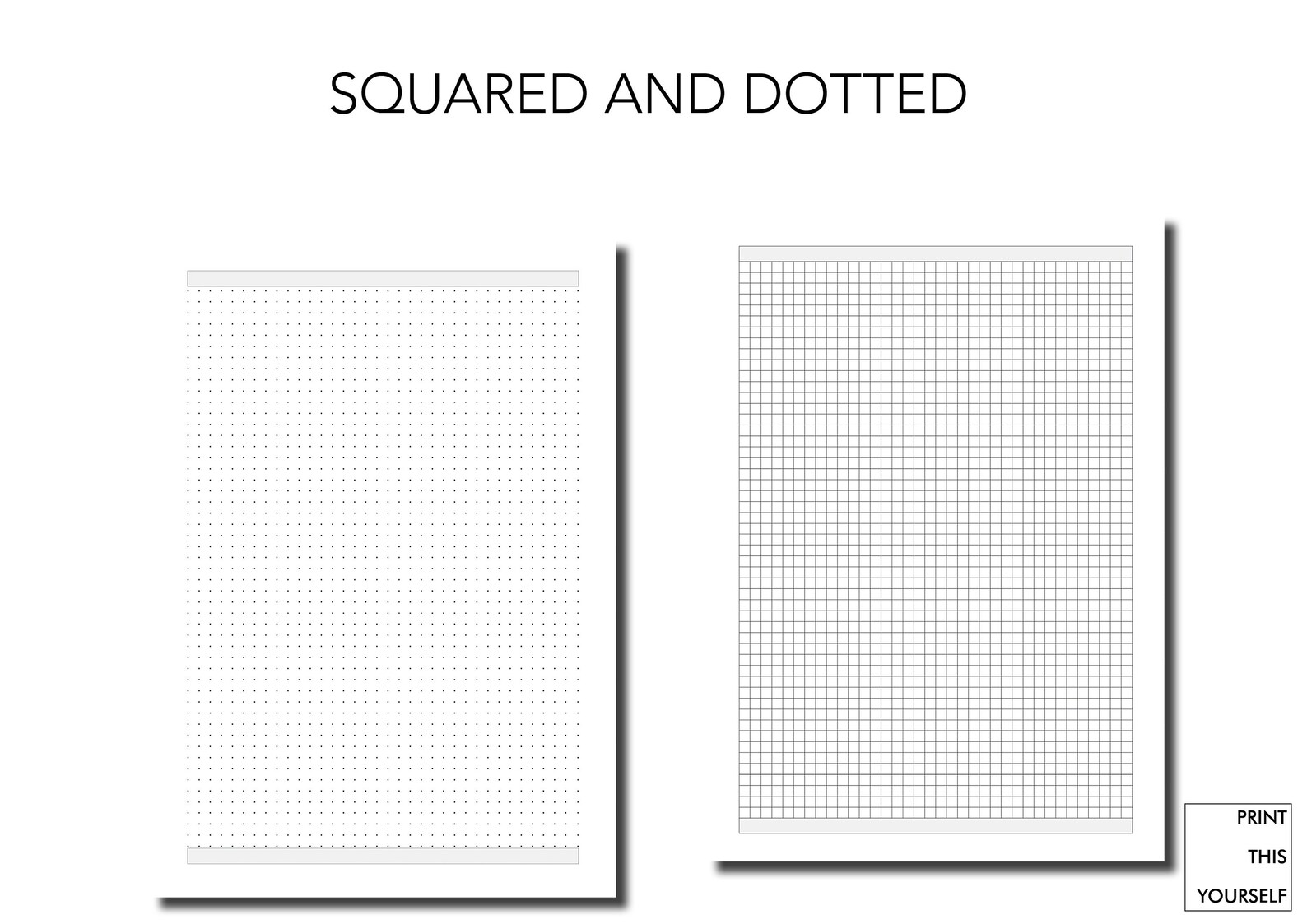 Printable note paper printable dotted paper printable ruled etsy