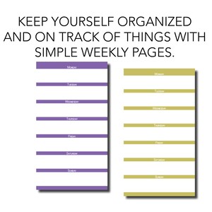Printable Filofax Insert Week on a Page. Printable Filofax - Etsy