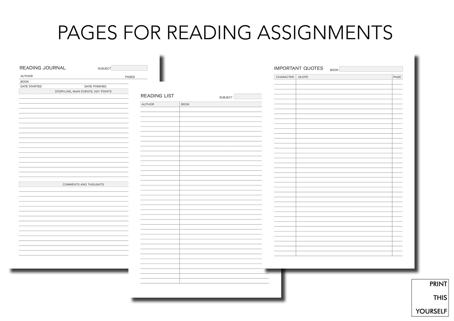Printable Student Planner of 35 Pages. Printable Academic Etsy