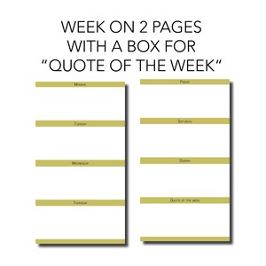 Printable Filofax Planner Week on Two Pages. Weekly Planner Printable ...