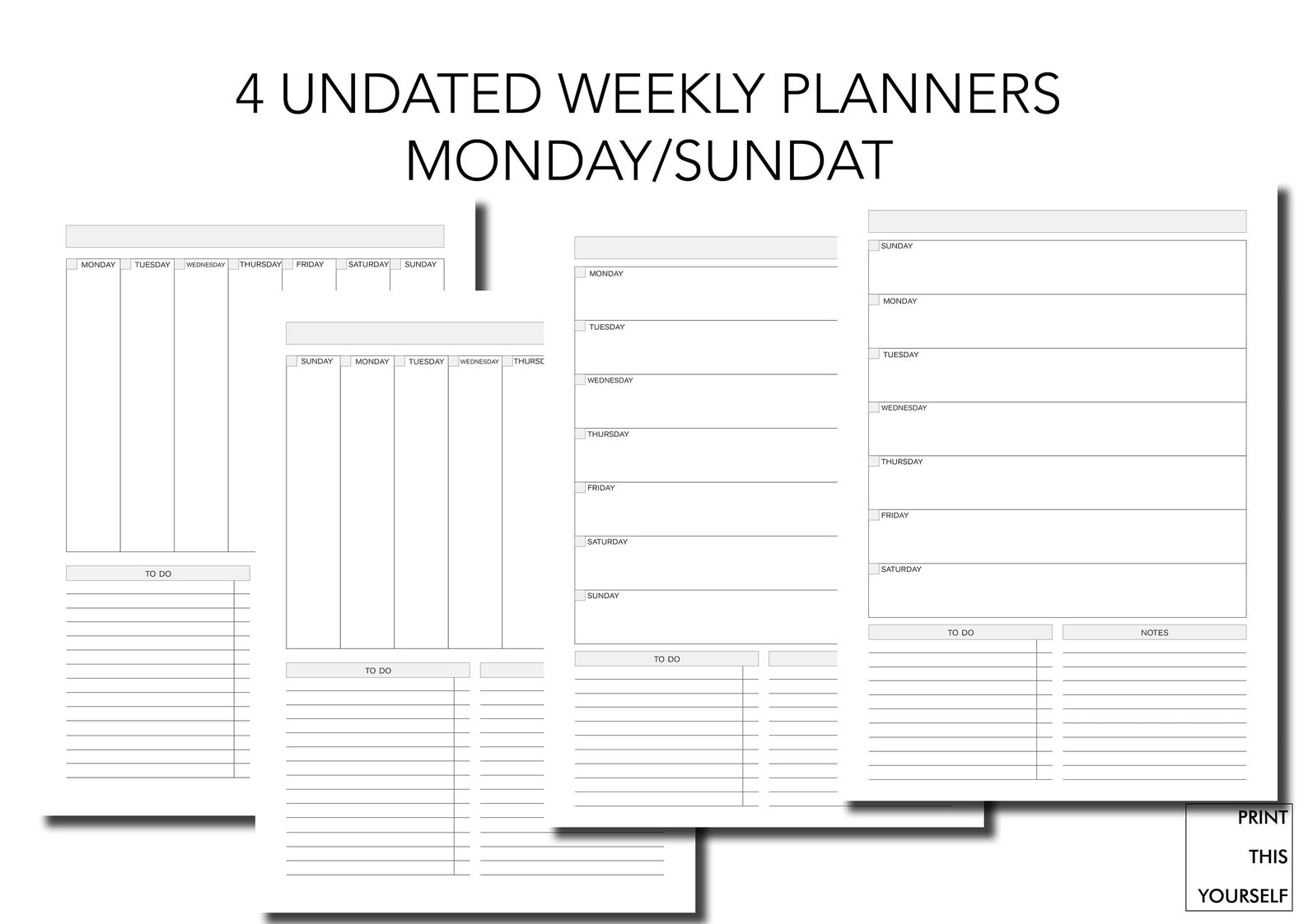 Printable Student Planner of 35 Pages. Printable Academic Etsy