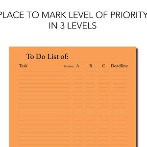 Printable To do list pages. Productivity planner. Printable productivity planner. Priority to do list page. To do list with deadlines. image 2