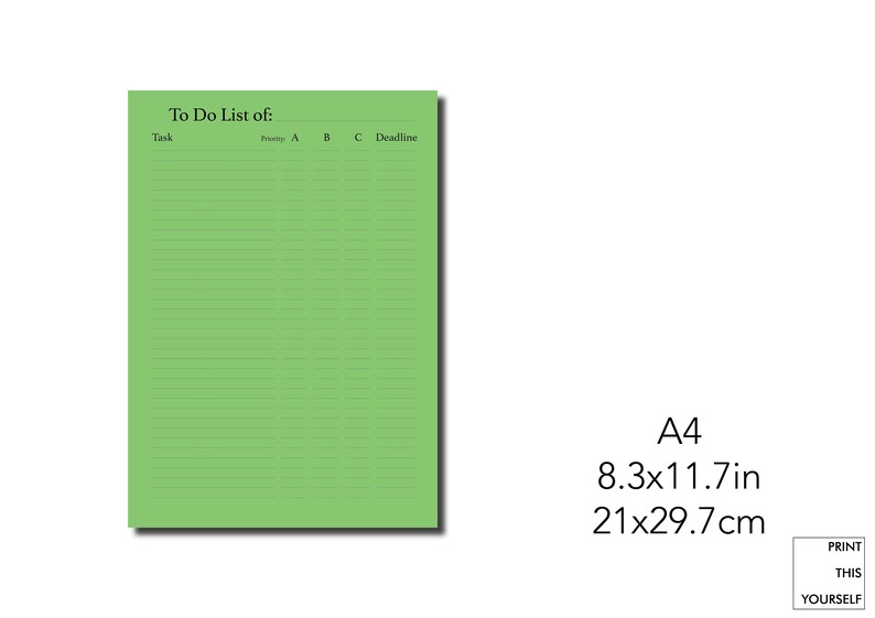 Printable To do list pages. Productivity planner. Printable productivity planner. Priority to do list page. To do list with deadlines. image 9