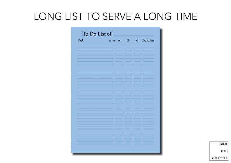 Printable To do list pages. Productivity planner. Printable productivity planner. Priority to do list page. To do list with deadlines. image 5