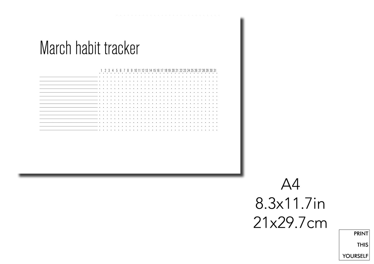 Printable Monthly Habit Tracker Pages. Habit Printable. - Etsy
