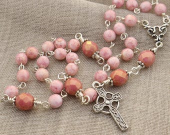 Anglican Rosary Beads: Celtic Cross, Episcopal Prayer Beads