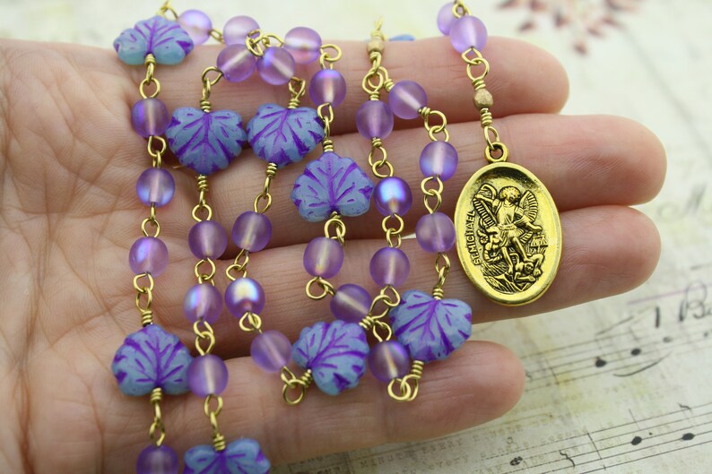Rosario della Corona Angelica San Michele Arcangelo Chaplet | Etsy