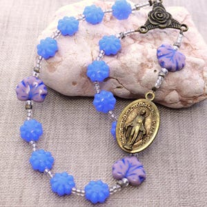 Forget-Me-Not Gift, Immaculate Conception Chaplet, Blessed Virgin Mary Devotion Prayer Little Crown of Virgin Mary, Mary&#39;s Consecration Gift