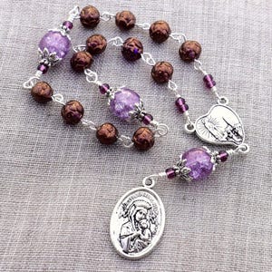 Coronilla de la Inmaculada Concepción - Señora del Perpetuo Socorro Pequeña Corona de la Santísima Virgen María Corona de Doce Estrellas - Tarjeta de oración incluida