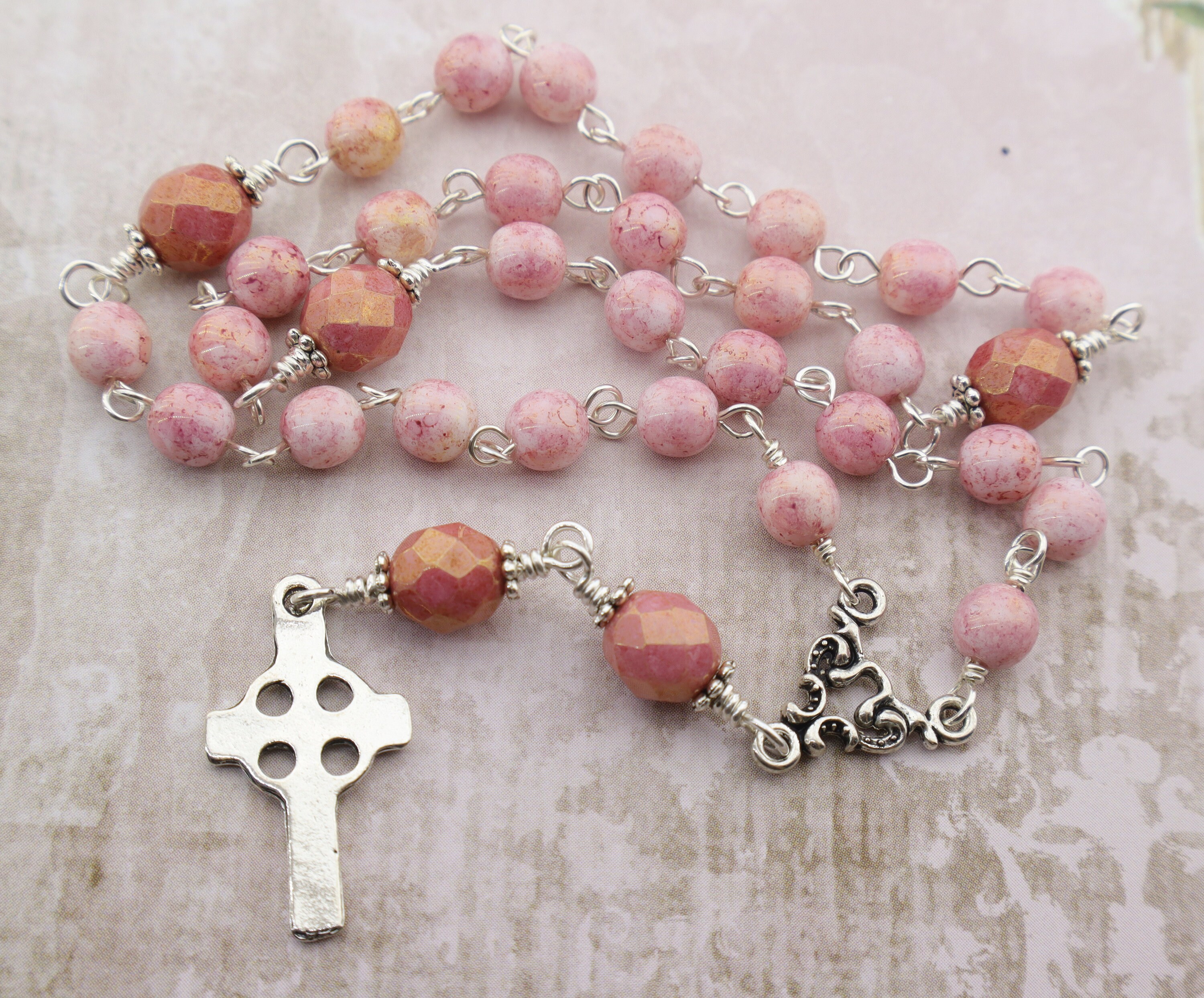 Anglican Rosary Beads: Celtic Cross, Episcopal Prayer Beads - Etsy
