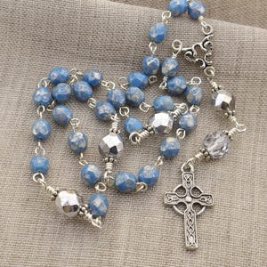 Anglican Rosary Beads - Celtic Cross Episcopal Rosary Prayer Beads - Anglican Prayer Beads - Christian Gift