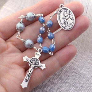 Chapelet ange gardien - chapelet ange gardien - médaille saint Michel archange - crucifix saint Benoît - carte de prière incluse