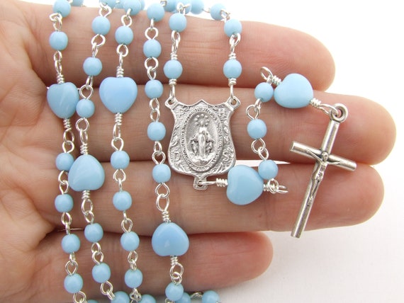 rosary beads for christening gift