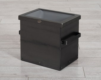 Small Waste Paper Bin || Industrial Style Office Accessories || STEEL VINTAGE