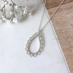Scalloped Teardrop Pendant