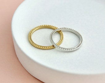 Delicate Dotted Band Ring