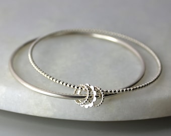 Double Dotty Charm Bangle