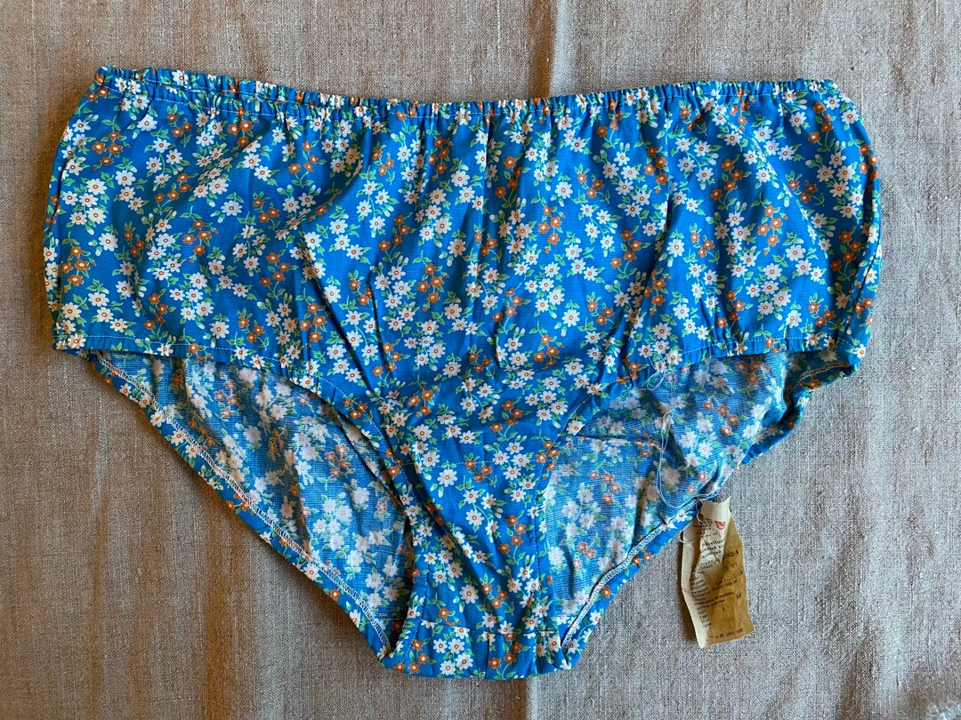 Bikini Panties Vintage Plus Size Cotton Bikini Bottom 80s Etsy