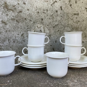 Arabia Finland ARCTICA Coffee Cups Set and Saucer, Designed by Inkeri Leivo, Scandinavian Design