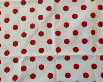 Vintage Polka Dot Fabric Cotton Polka Dots Retro Fabric Estonia Collectible 70s