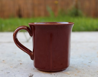 Höganäs Keramik Mug Taza sueca vintage de gres marrón esmaltado, diseño escandinavo