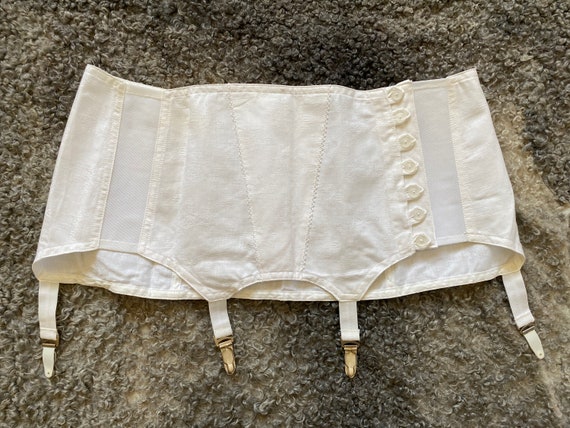 Vintage Cotton Garter Belt Lingerie Girdle Suspender Belt Retro Women  Underwear White Wedding Sexy Collectible 70s - Etsy