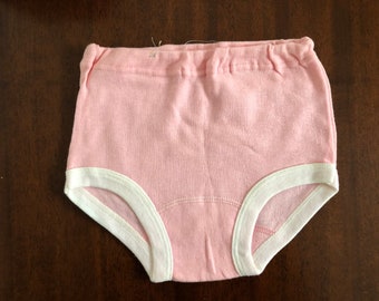 Vintage Vintage Children Underwear, Size 6 - 8, 100 % Light Pink Cotton, Unused , Collectible