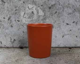 Höganäs Keramik Jar スウェーデン製ヴィンテージテラコッタカラーストーンウェア、アポテケットカップ、スカンジナビアデザイン