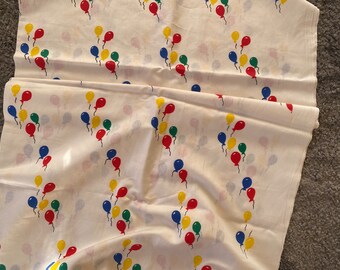 Vintage Kinder Leinen Bettlaken Single Size Bettlaken Bunte Luftballons Unbenutzt Bettwäsche Einzelbett Bettwäsche Bettlaken Multicolor Zirkus Thema