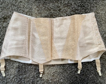 Satin Suspender Belt Garter Belt Vintage Retro Women Underwear Silky Pearly Sexy Collectible
