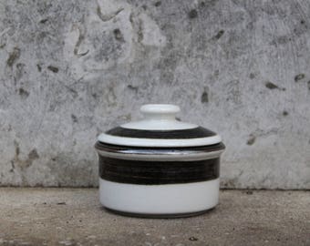 Arabia of Finland KARELIA Sugar Bowl with Lid, Designed by Anja Jaatinen-Winquist, 1970s Scandinavian Design