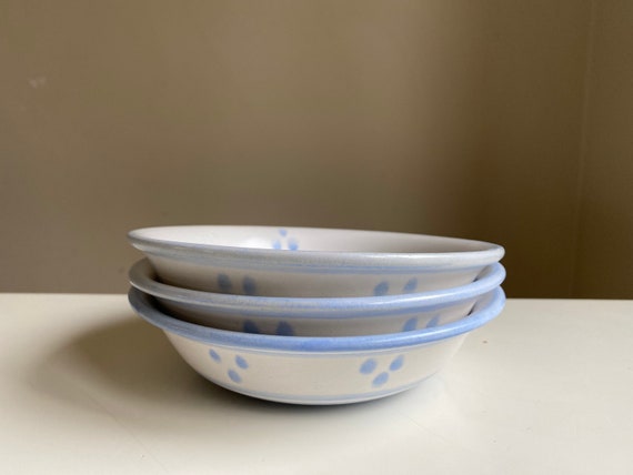 Stentoj Sebastian Danmark Bowls 3 White Blue Scandinavian