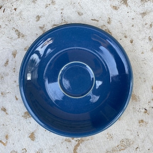 Höganäs Stoneware Blue Saucer Swedish Vintage Hoganas Keramik Scandinavian Design