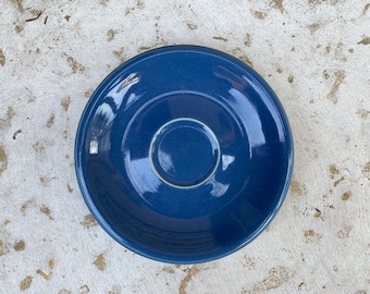 Höganäs Stoneware Blue Saucer Swedish Vintage Hoganas Keramik Scandinavian Design