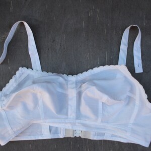 60s Nursing Bra, Vintage White Cotton Brassiere Ladies White Lingerie Underwear Collectible image 4