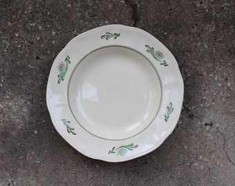 30s Gustavsberg GRENETTA Deep Plate Bowl, Designer Monica (Mona) Ulrica Morales - Schildt, Gustavsberg Porcelain, Made in Sweden