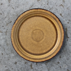 Höganäs Keramik Plate Swedish Vintage Brown Colors Salad Dessert Plate Hoganas Stoneware, Scandinavian Design