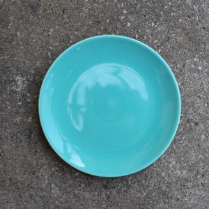 Höganäs Keramik Plate Swedish Vintage Glazed Light Blue Salad Dessert Plate Hoganas Stoneware, Scandinavian Design