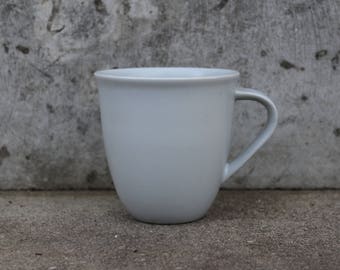 Höganäs Keramik Mug Swedish Vintage Light Gray Stoneware Cup, Scandinavian Design