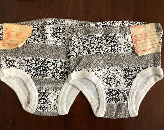 Set of 2 Vintage Children Underwear, Size 4 - 5, 100 % Cotton with Factory Tag , Collectible