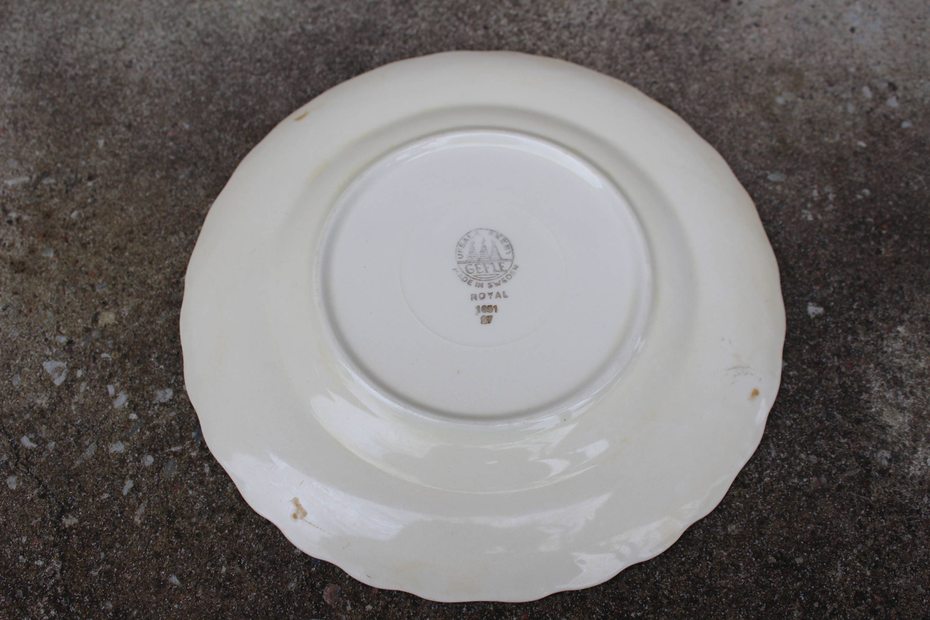 Set of 4 Gefle Plate ROYAL Gefle Upsala Ekeby, 40s Vintage Gefle