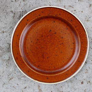 Stig Lindberg Dinner Plate COQ, Designed for Gustavsberg, Brown Color Gustavsberg Porcelain. Made in Sweden, Collectible