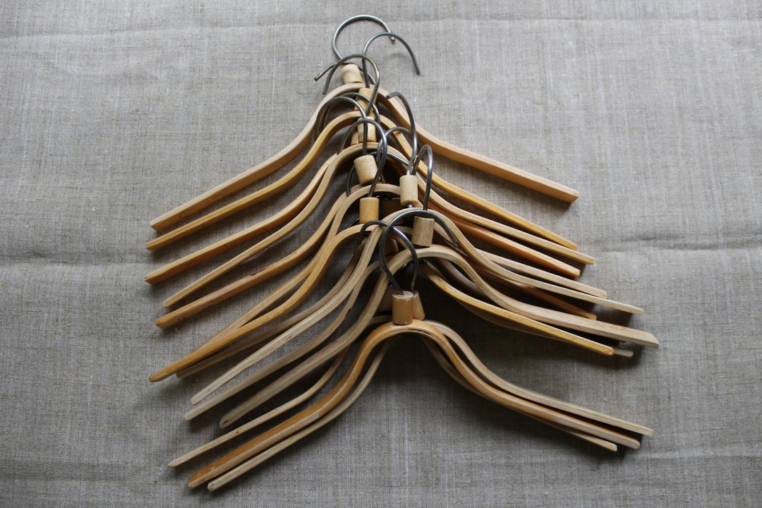 Rustic Hangers Vintage Kids Cloth Hangers Set of 10 Rustic Wooden Plywood Children ...
